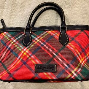 Dooney & Bourke Red Plaid Satchel Tote